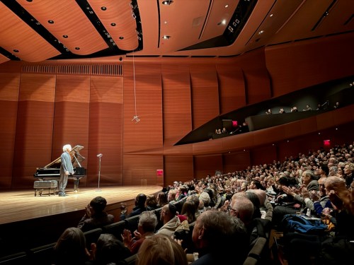 Pianist Jean-Efflam Bavouzet onstage at Alice Tully Hall