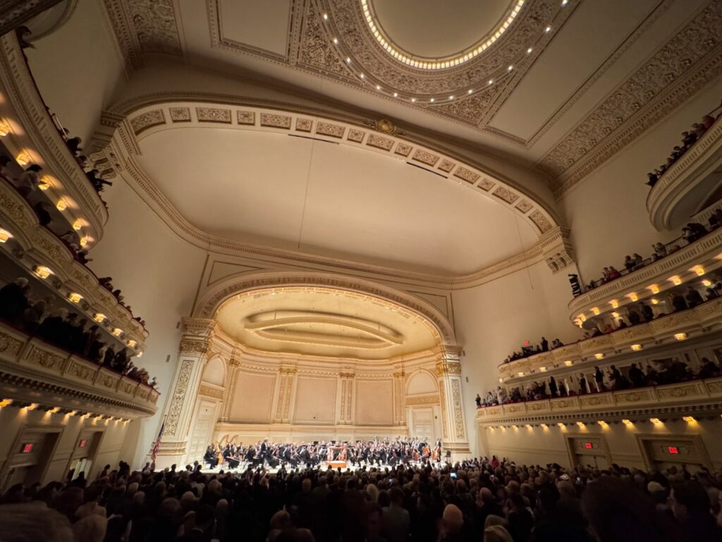 Cleveland Orchestra onstage at Carnegie Hall
