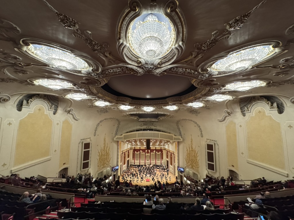 Heinz Hall interior taken from top of balcony