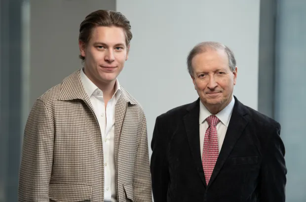 Klaus Mäkelä with Chicago Symphony Orchestra President Jeff Alexander