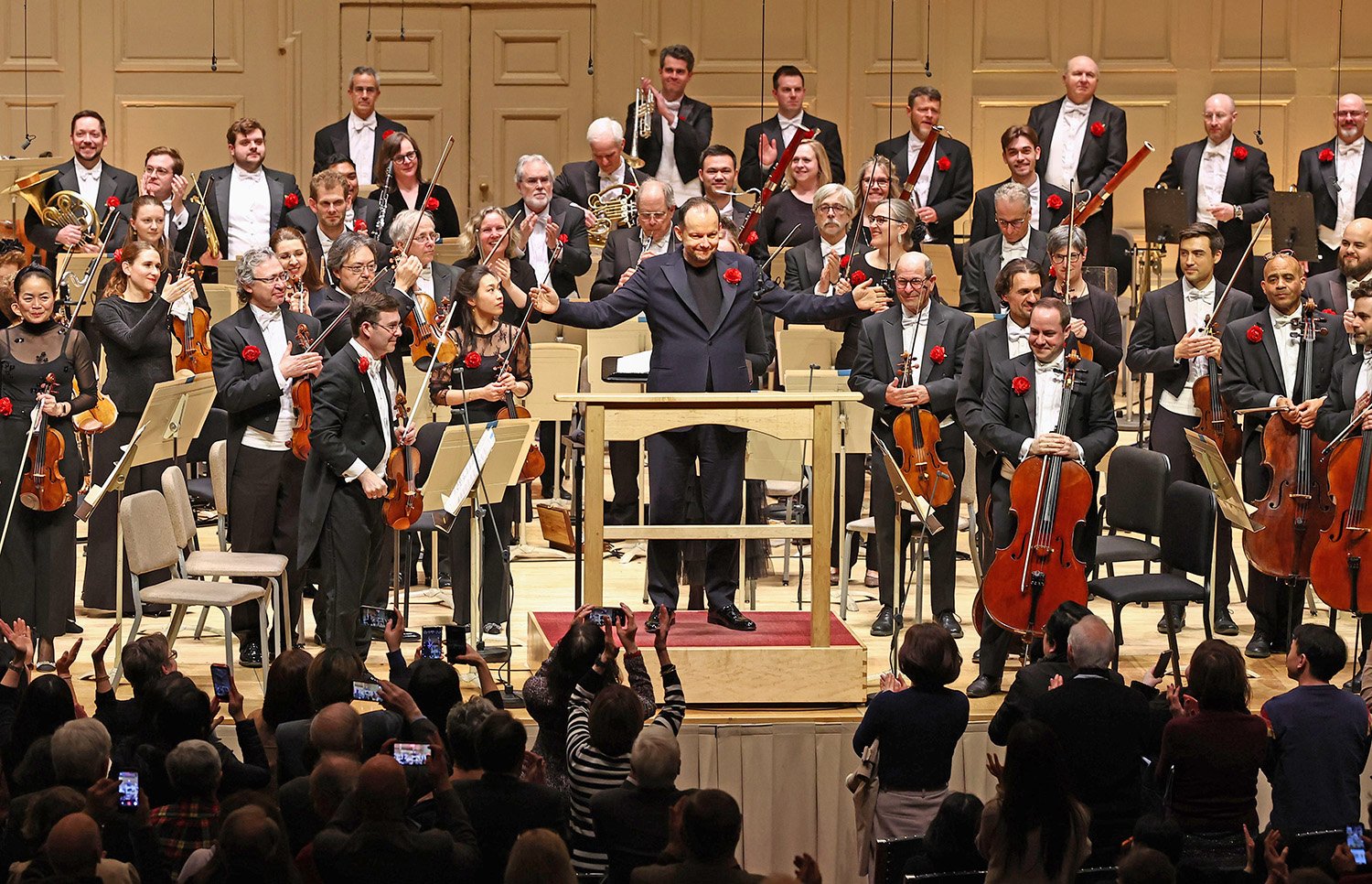 Andris Nelsons and Boston Symphony Orchestra onstage at Symphony Hall, March 19, 2026