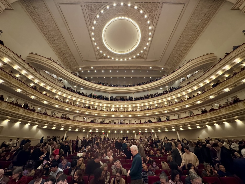 Carnegie Hall interior facing audience