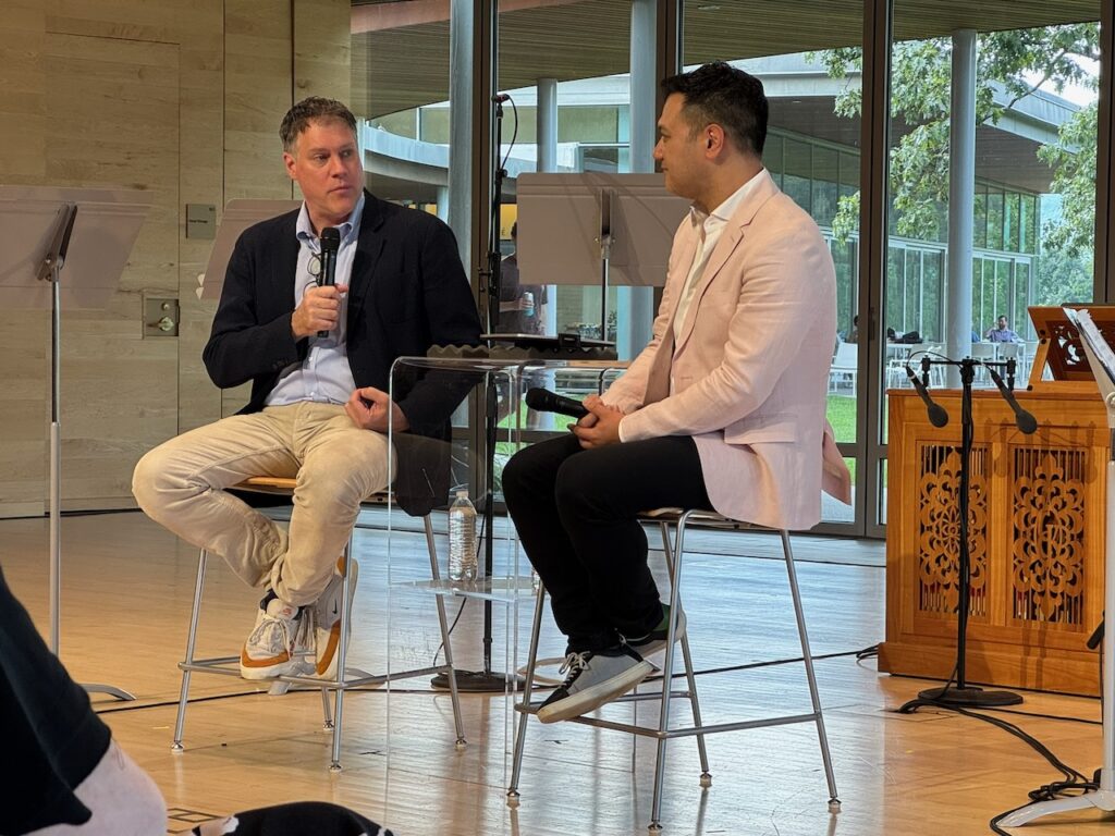 BSO CEO Chad Smith with Tenor Nicholas Phan at Tanglewood, 8/16/25