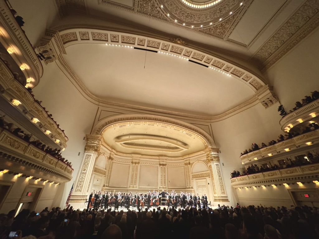 The Vienna Philharmonic with Andris Nelsons onstage at Carnegie Hall, 2/28/26