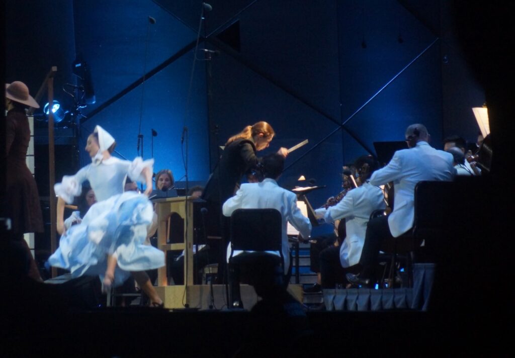 Anna Handler with the Martha Graham Dance Company and the Boston Symphony Orchestra onstage at the Koussevitzky Shed, Tanglewood, 8/14/26