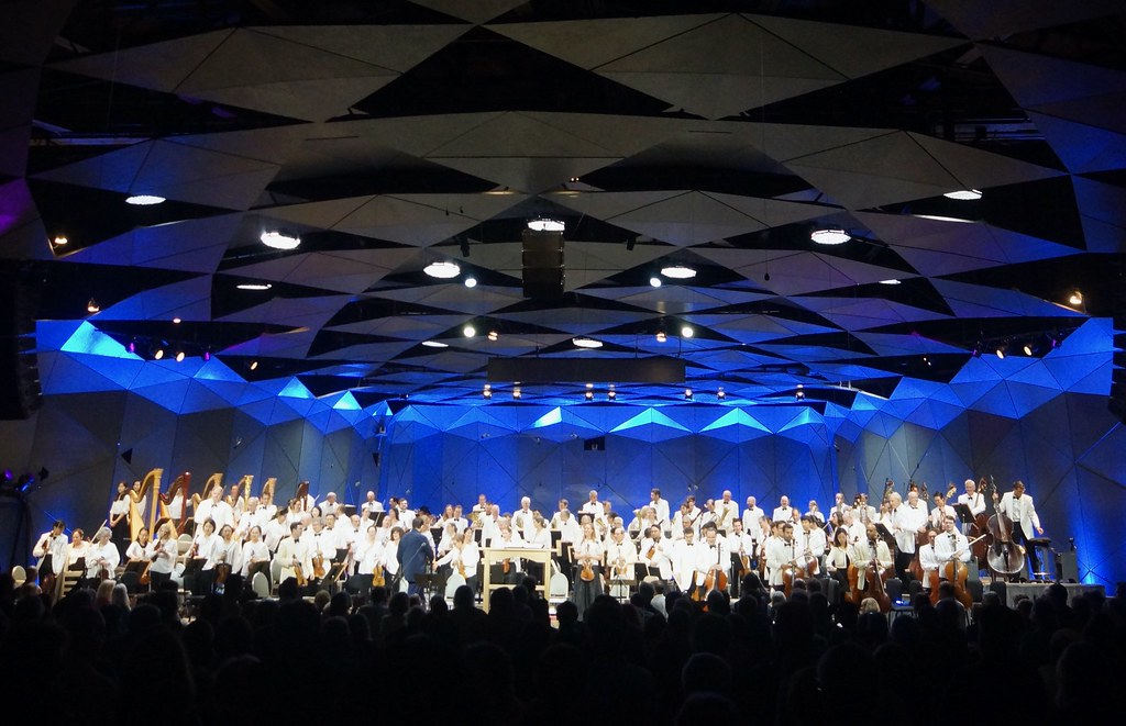 Andris Nelsons with the Boston Symphony Orchestra onstage at Tanglewood, 7/20/24