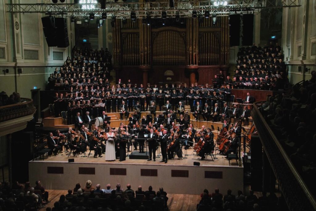 Chief Conductor Anna Handler with the Ulster Orchestra performing Beethoven's 9th symphony at Ulster Hall, Belfast, 9/25/26